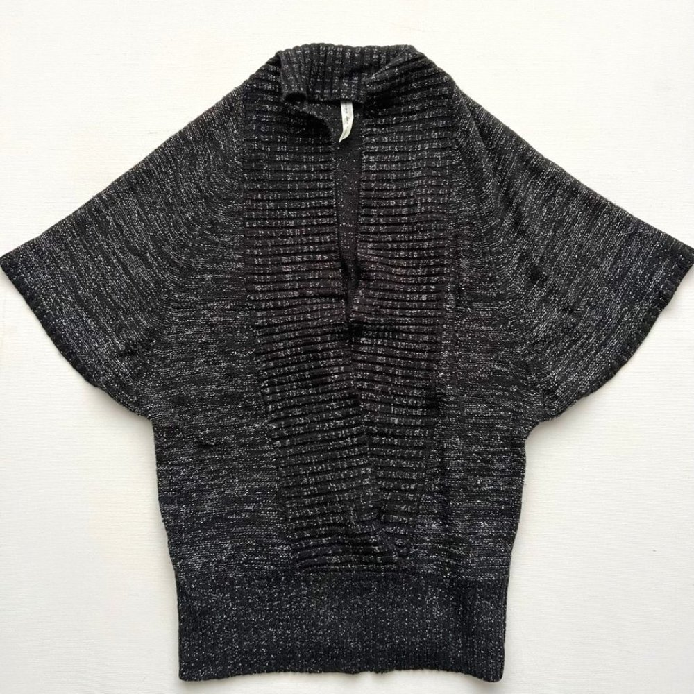 Le Temps Des Cerises Knit Glitter Low V  Sweater ( S )